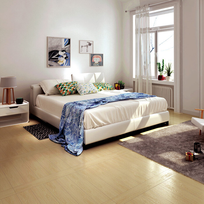 木纹地砖800800效果图：木纹瓷砖装修铺贴效果图(图1)